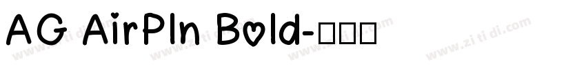 AG AirPln Bold字体转换